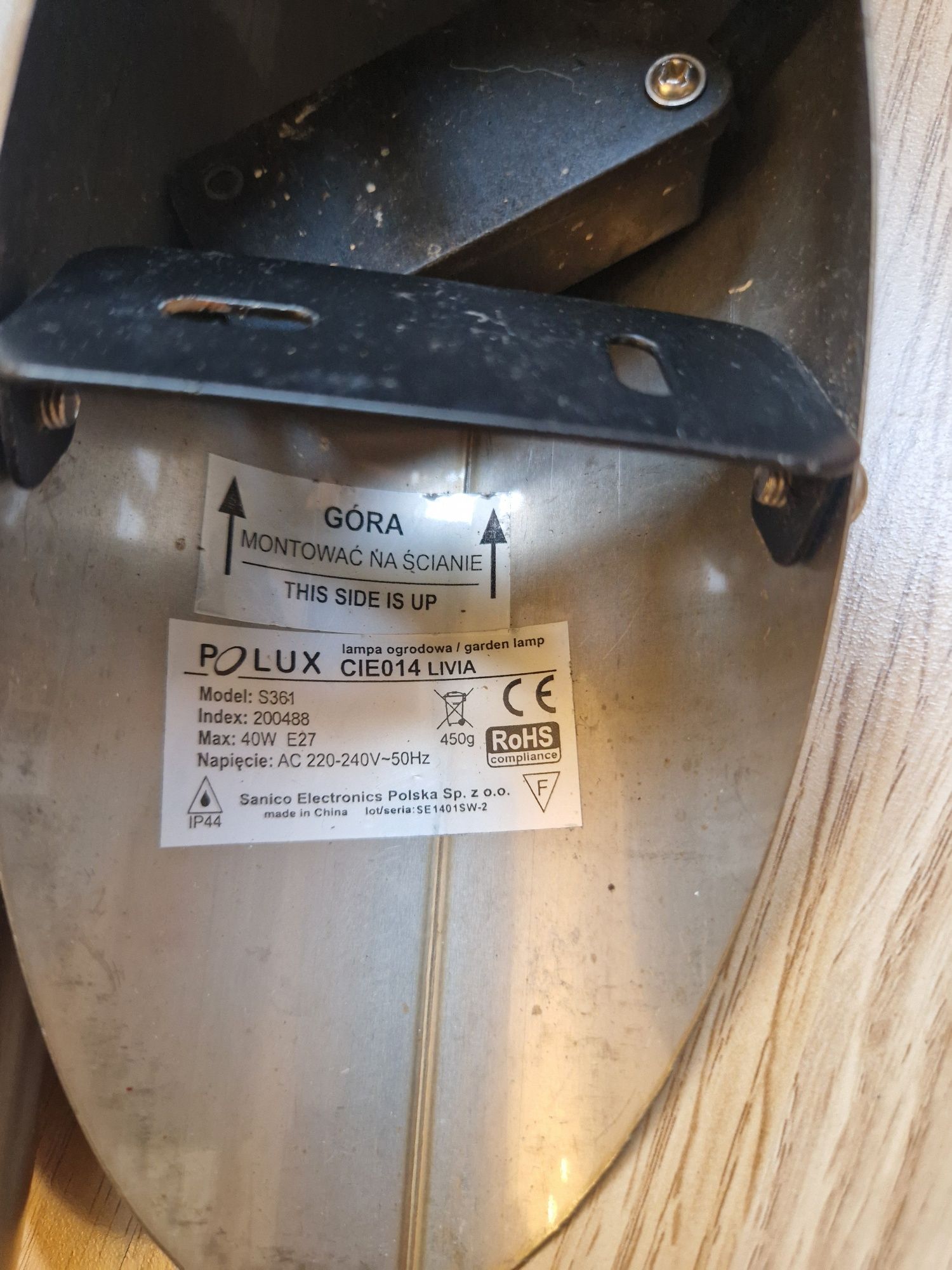 Kinkiet zewnętrzny, lampa elewacyjna 4 szt.