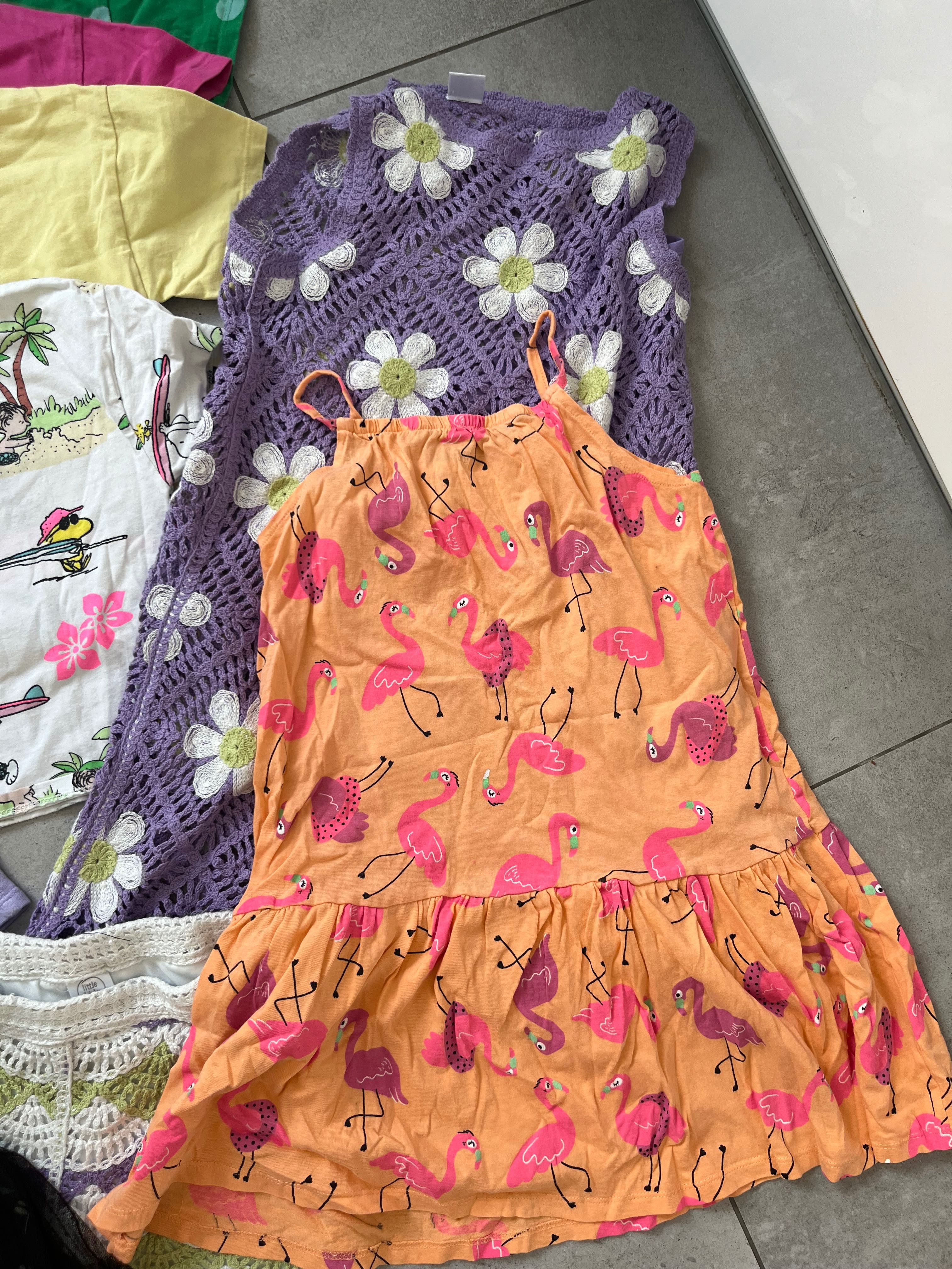 Paka ubrań letnich głównie Zara next H&M 128
