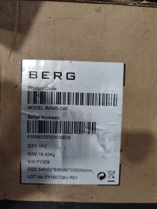 Новый Усилитель звука трансляционный микшер BERG Berg RAMS-240 колонки