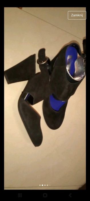 Sandały skòrzane z zakrytymi palcami/39