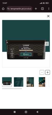 Tinta interior decorativa mate 2,5 L Emerald 0 Luxens Premium