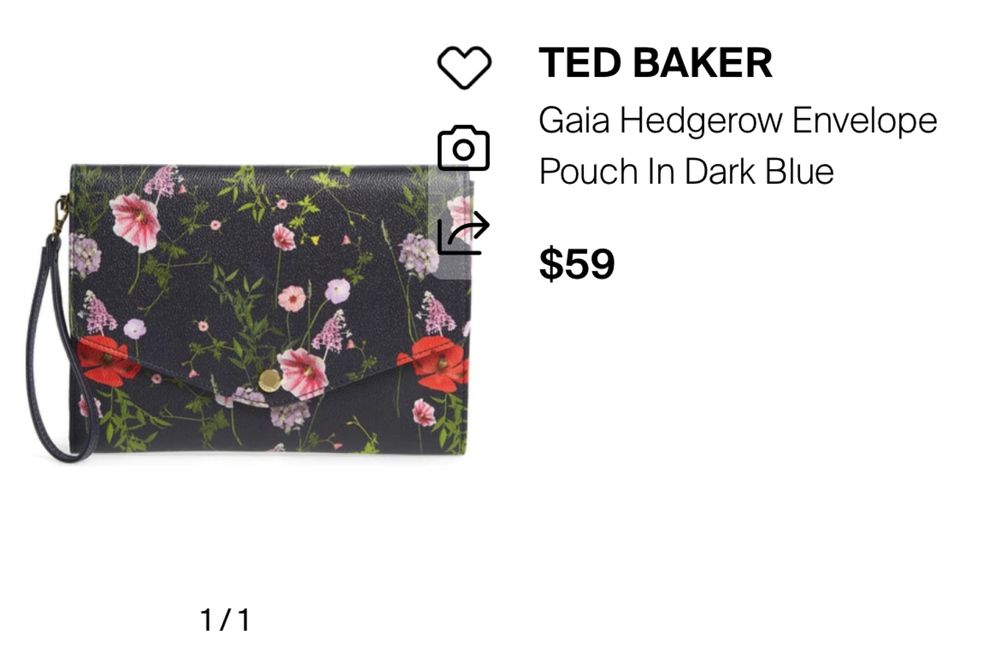 Клатч Ted Baker з квітковим принтом