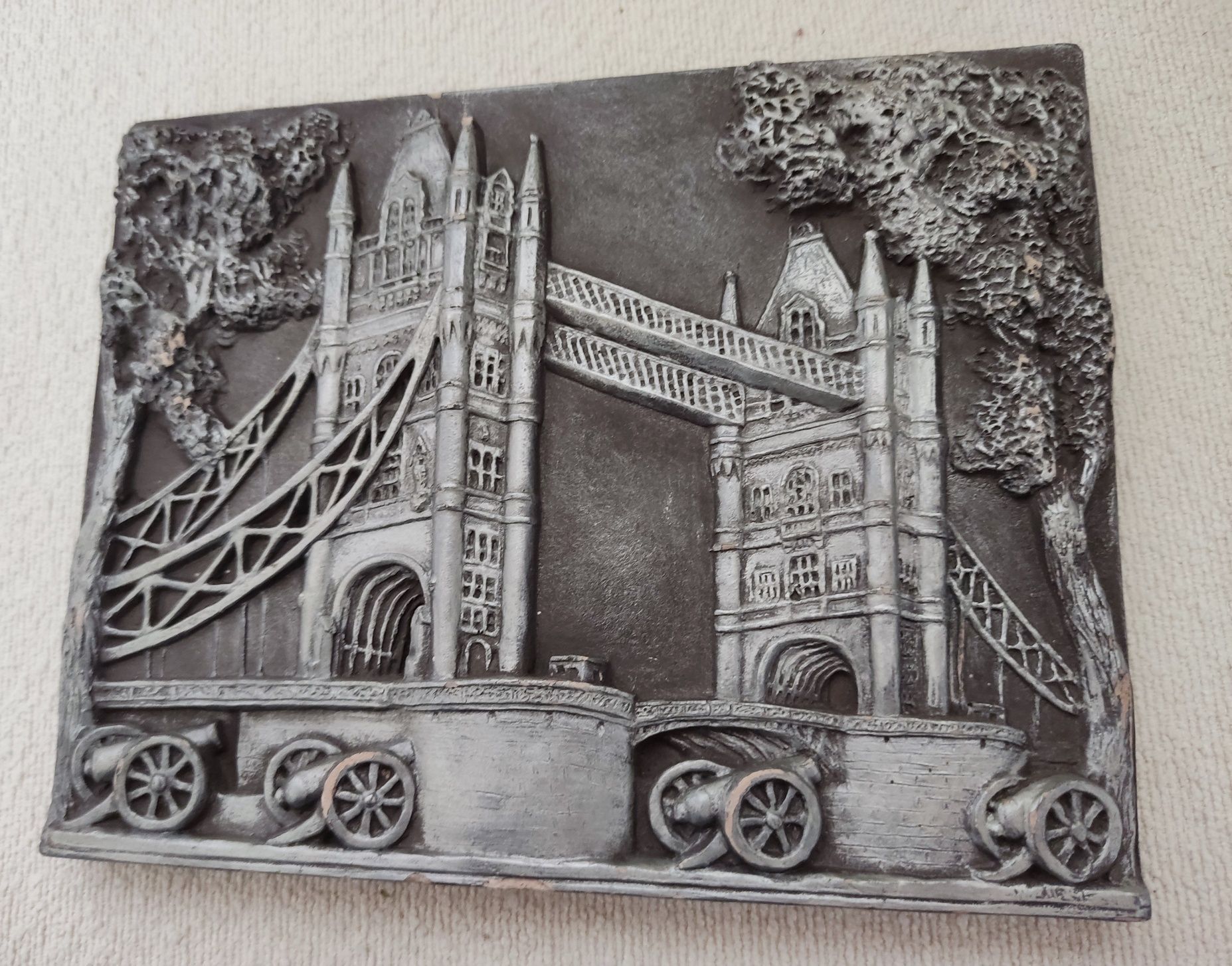 Obraz na ścianę metalowy vintage 3D most w Anglii marcus designs