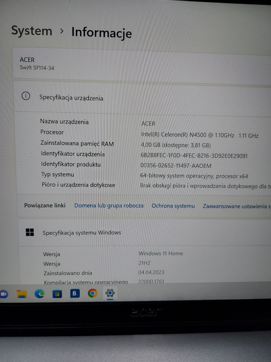 Acer Swift 1 SF114-34-C5J1 4GB/128GB