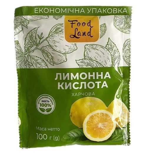 Лимонна кислота харчова (моногідрат) 100 г, 25 кг