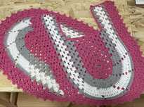 Conjunto tapetes casa de banho em crochet