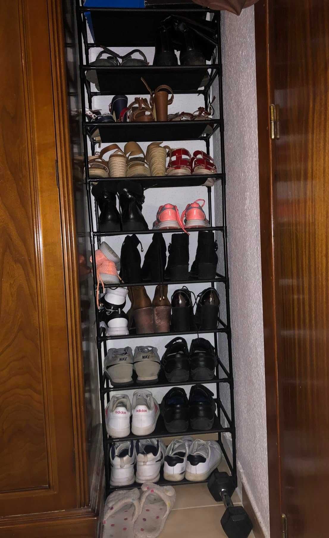 Regał na buty, przechowywanie butów, 10 poziomów, otwarta szafka