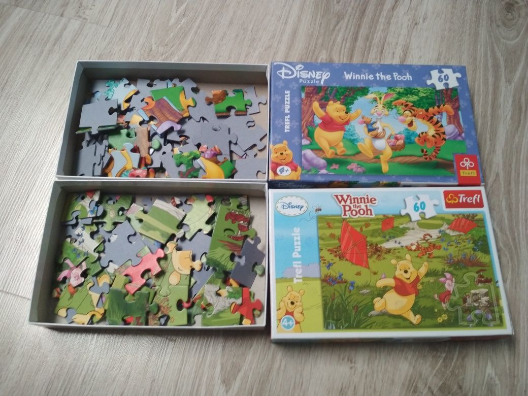 Puzzle Kubuś Puchatek 2 sztuki