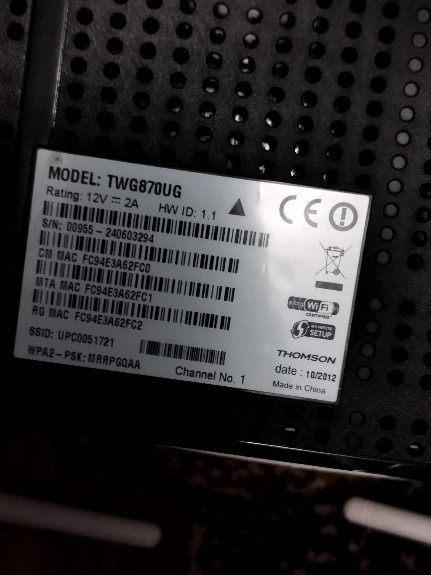 Modem Thomson twg