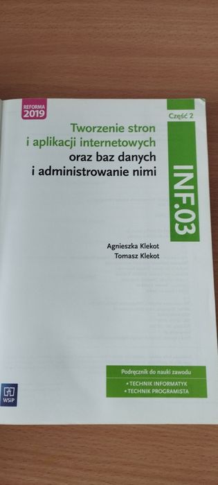 Podręcznik "Tworzenie stron i aplikacji internetowych oraz baz...