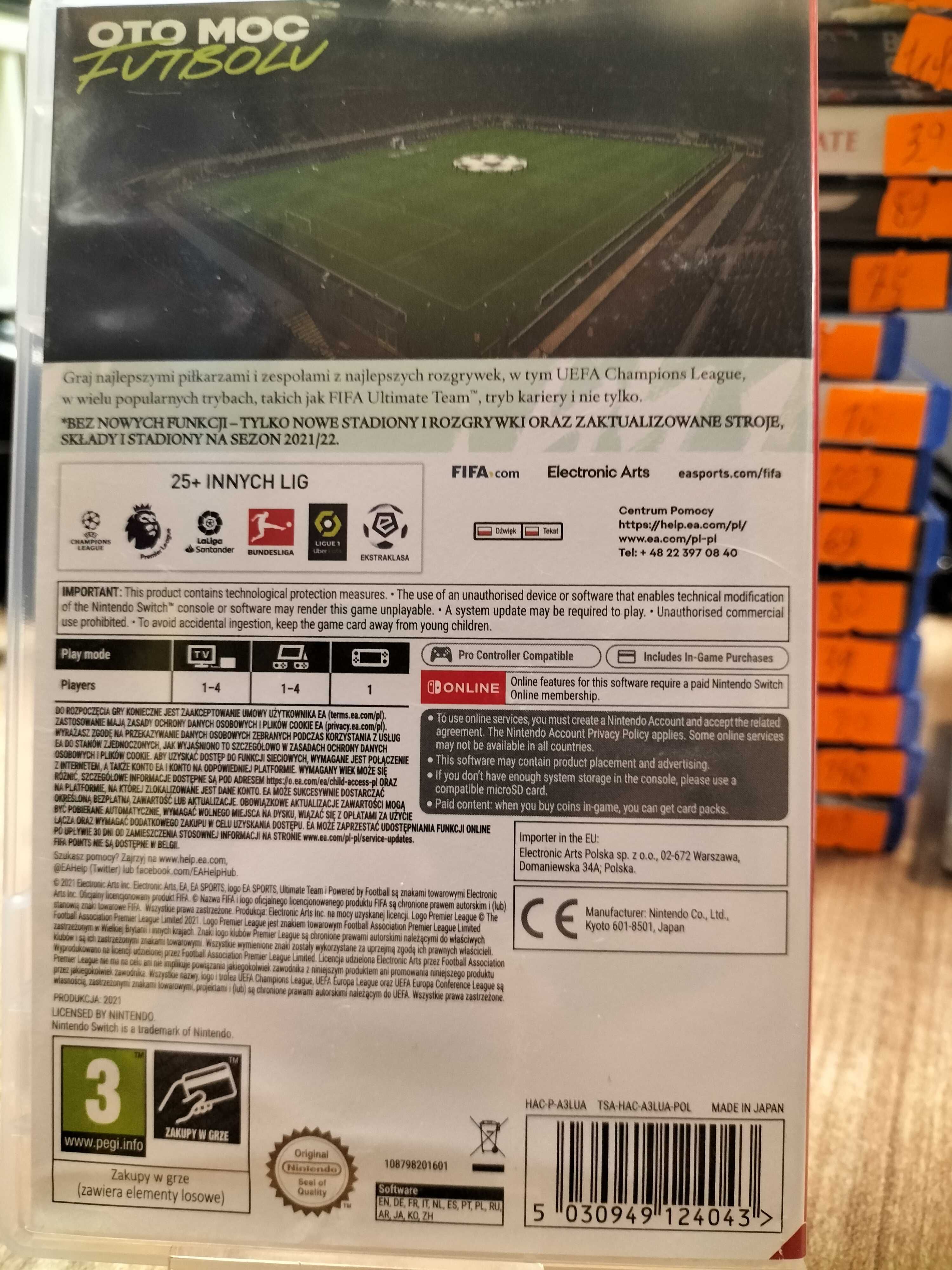 FIFA 22: Legacy Edition Switch Sklep Wysyłka Wymiana