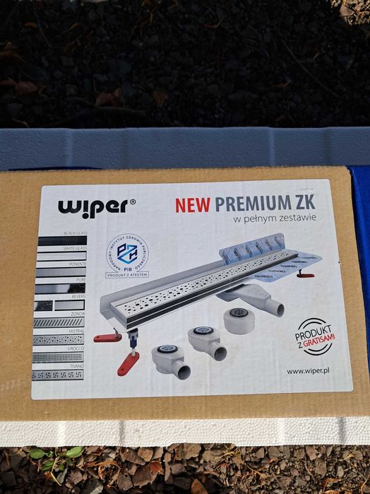 Odpływ liniowy WIPER New Premium ZK 800 Black Glass DROP 50 - nowy gw.