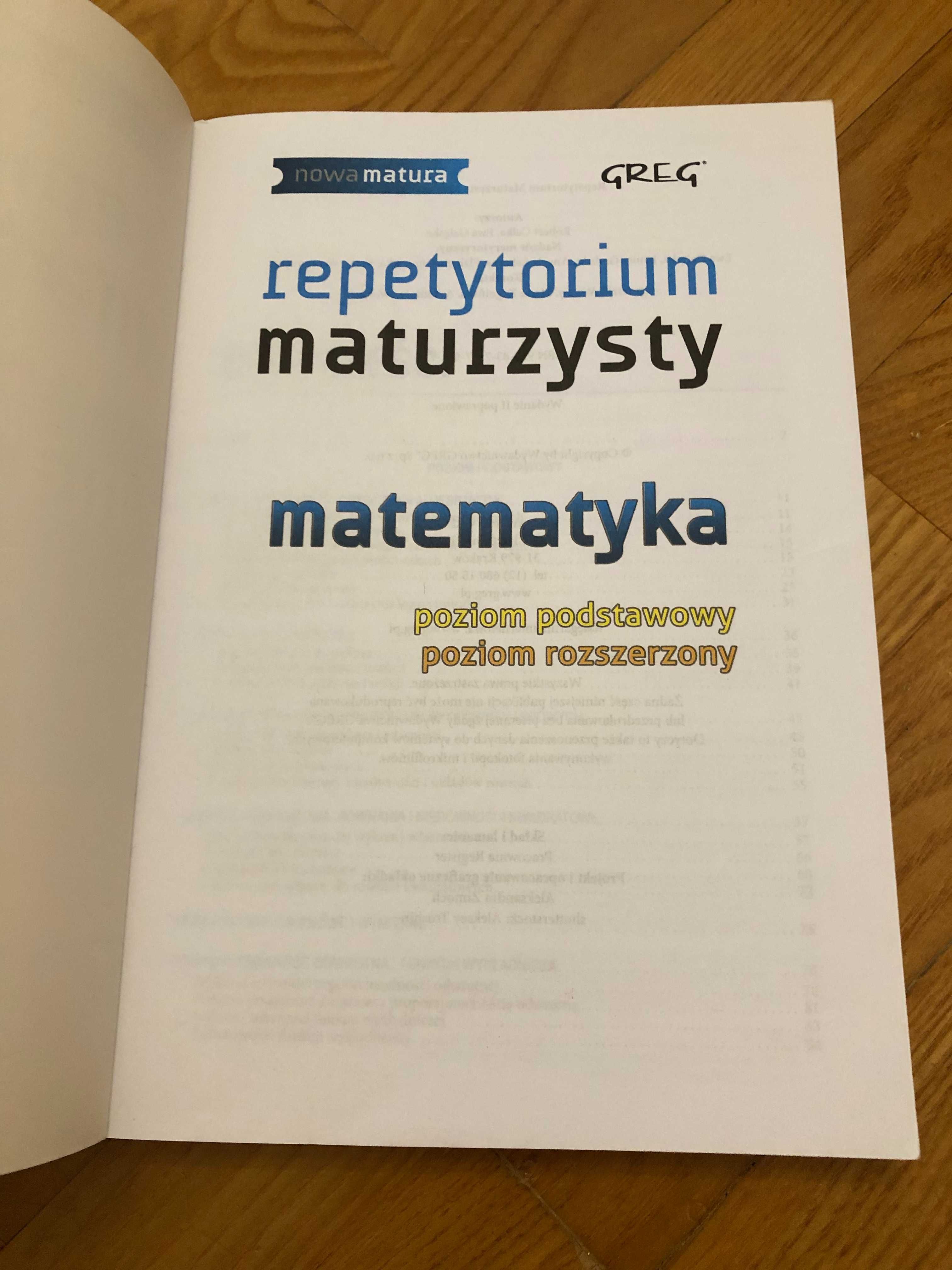 GREG Repetytorium maturzysty Matematyka Podstawa + rozszerzenie