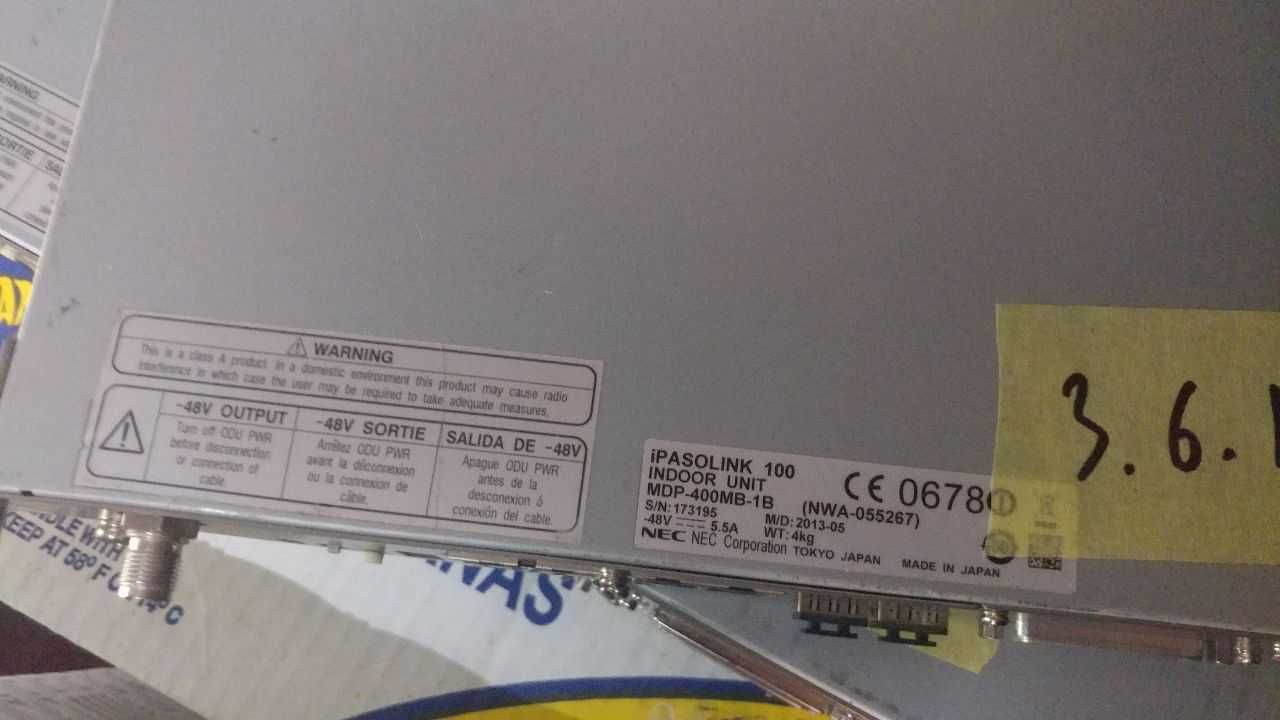 блоки релейки NEC iPASOLINK 100, скорость 400Mb, только IDU