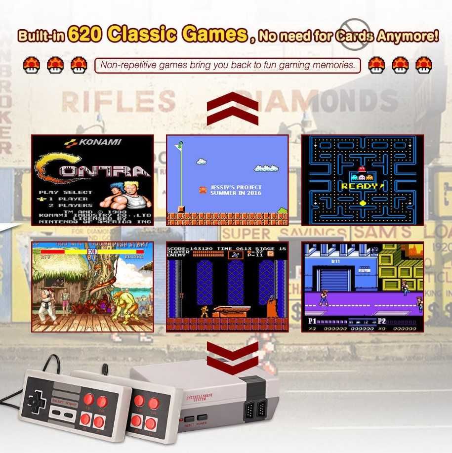 Consola Clássica Retro com 620 Jogos