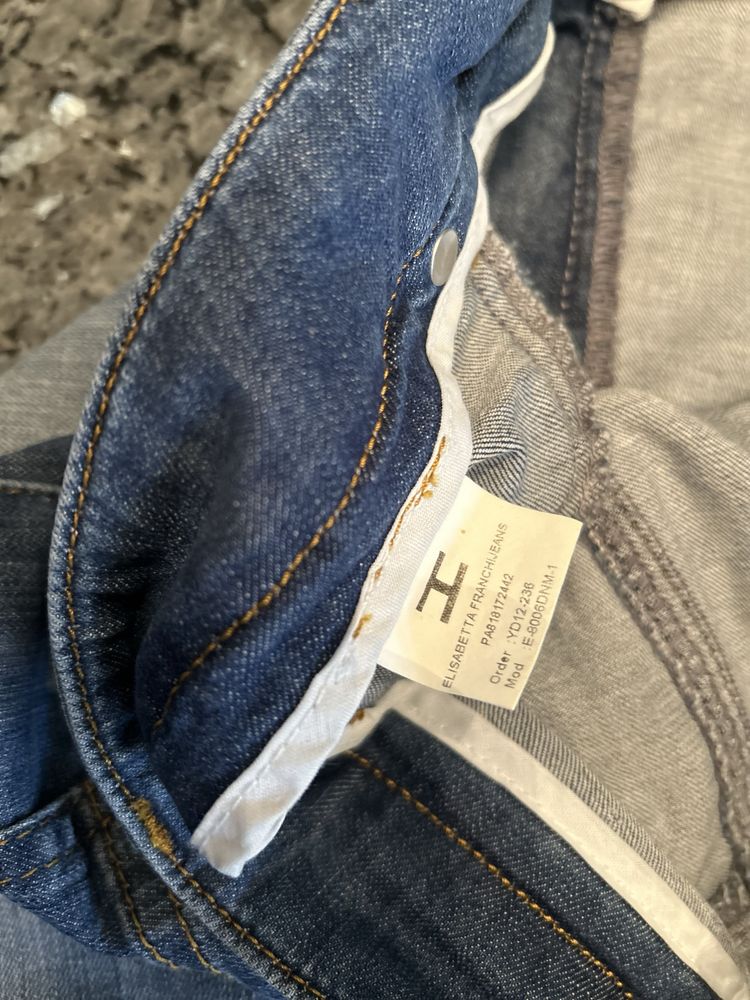 Spodniczka jeans Elisabetta Franchi-zloty zamek r.27