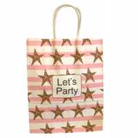 6x torebka prezentowa z uchem Lets Party ok 26x33x12