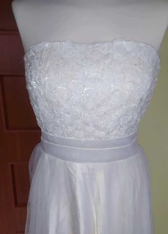 Biała sukienka poprawiny wesele