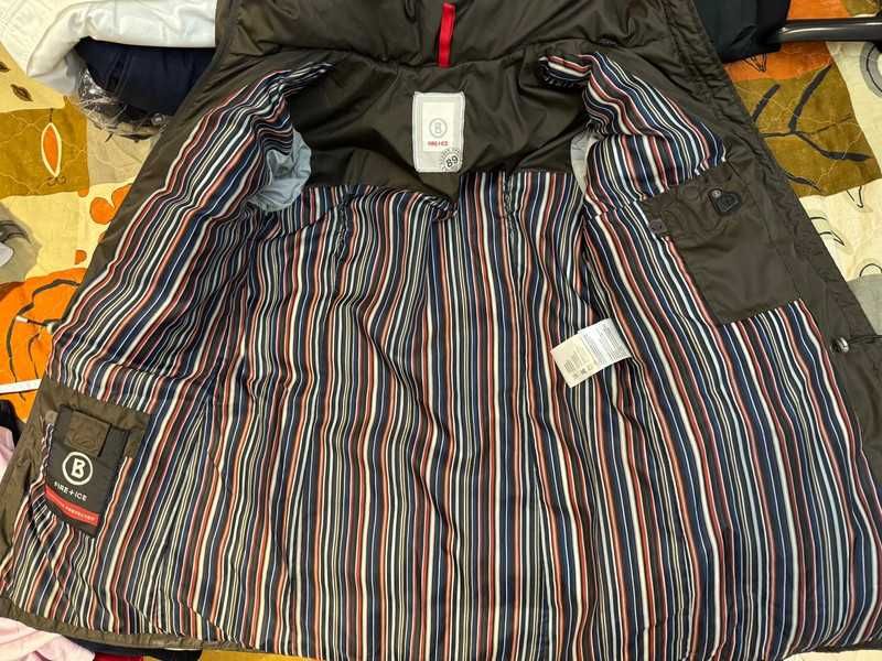 kurtka damska Bogner Fire + Ice Puffer Down Khaki Jacket Badge Log S