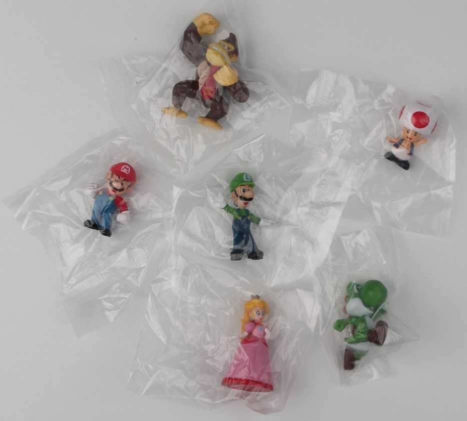 Figurki Super Mario Bros Luigi Toad Księżniczka Peach Smok