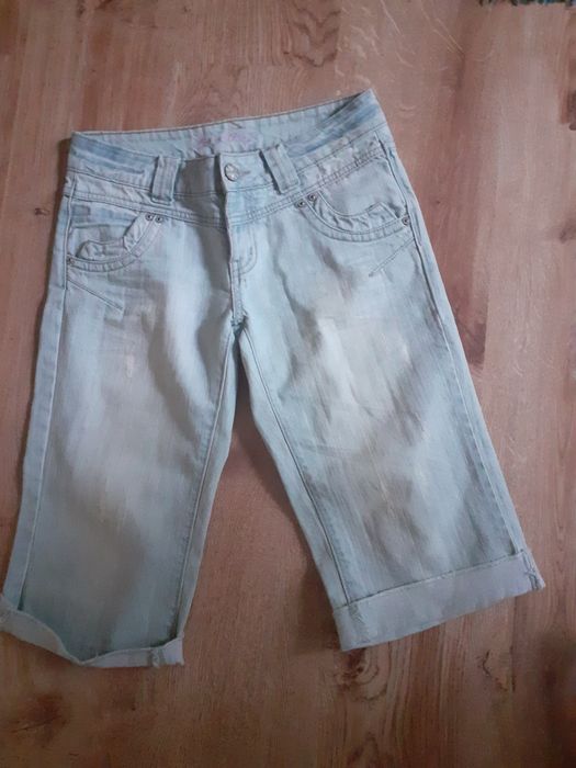 Spodnie jeans, damskie, rybaczki,  rozm. 36,