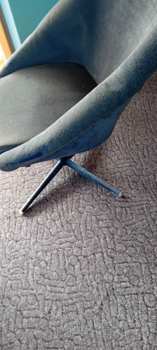 Fotel obrotowy muszelka PRL