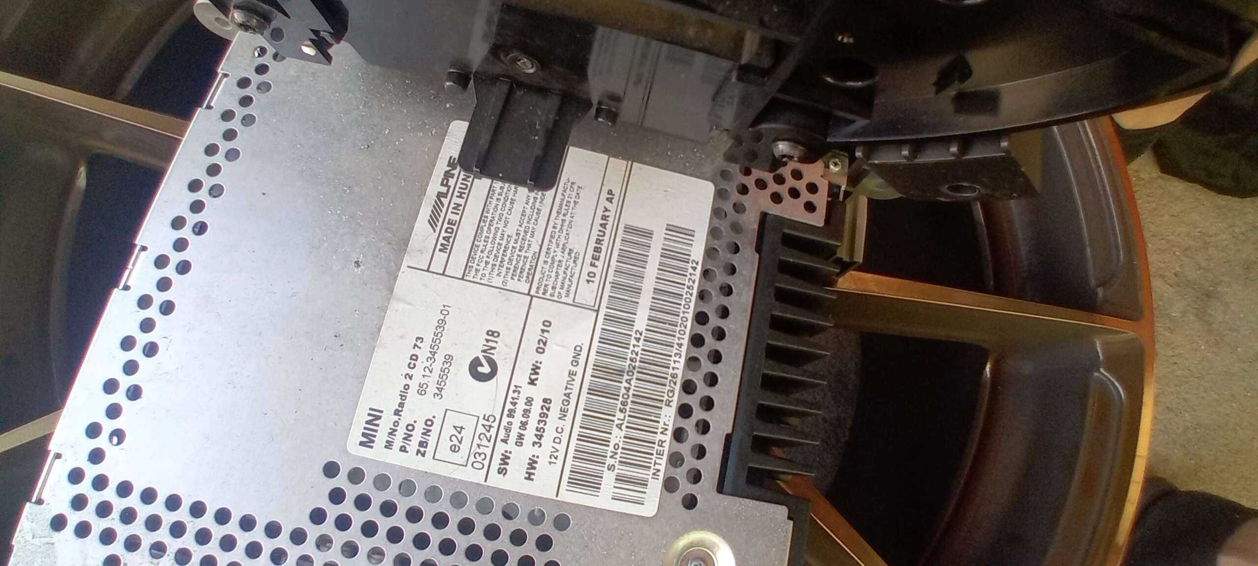 Auto Radio original Mini Cooper R56 2010
