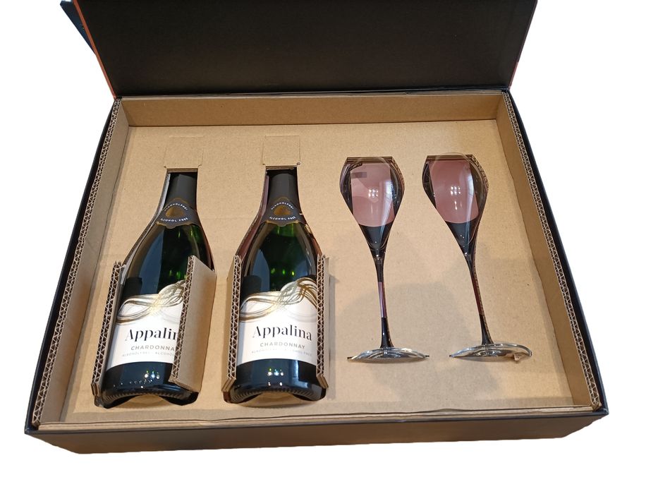 Zestaw prezentowy Wino bezalkocholowe Appalina Chardonnay