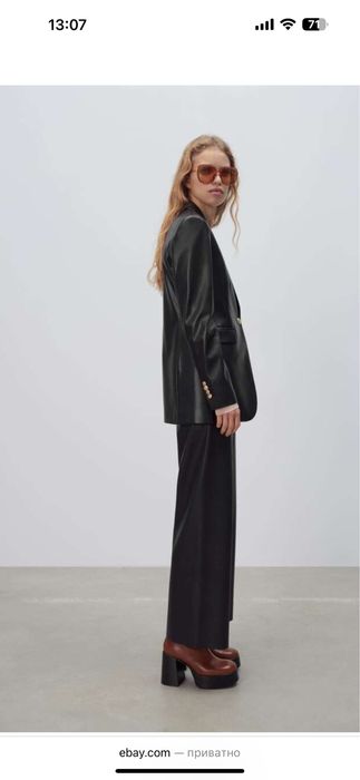 Піджак з еко-шкіри, Zara, розмір М, новий