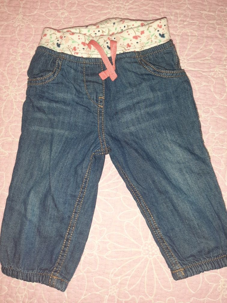 F&F spodnie Jean 6-9m 74cm