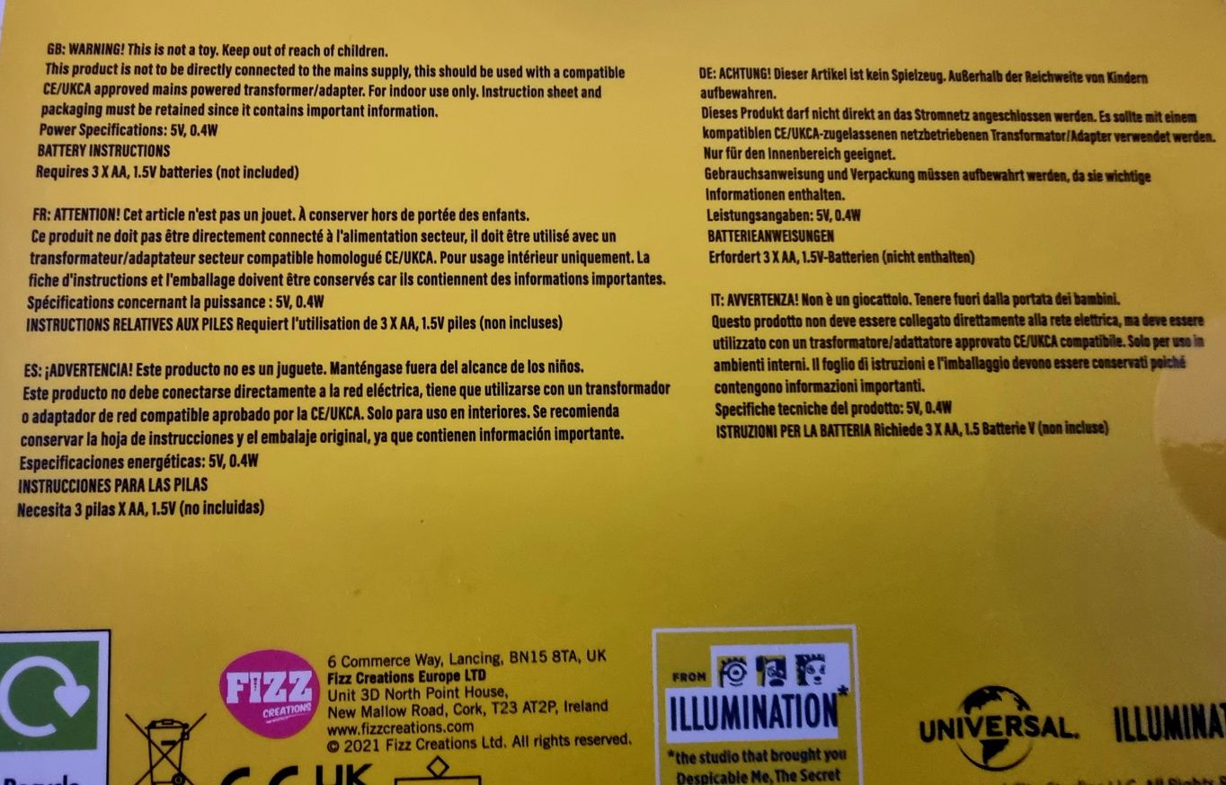 Luz de Presença Com Logotipo Minions