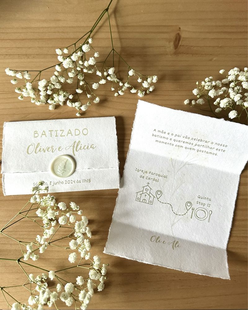 Convites de casamento e batizado