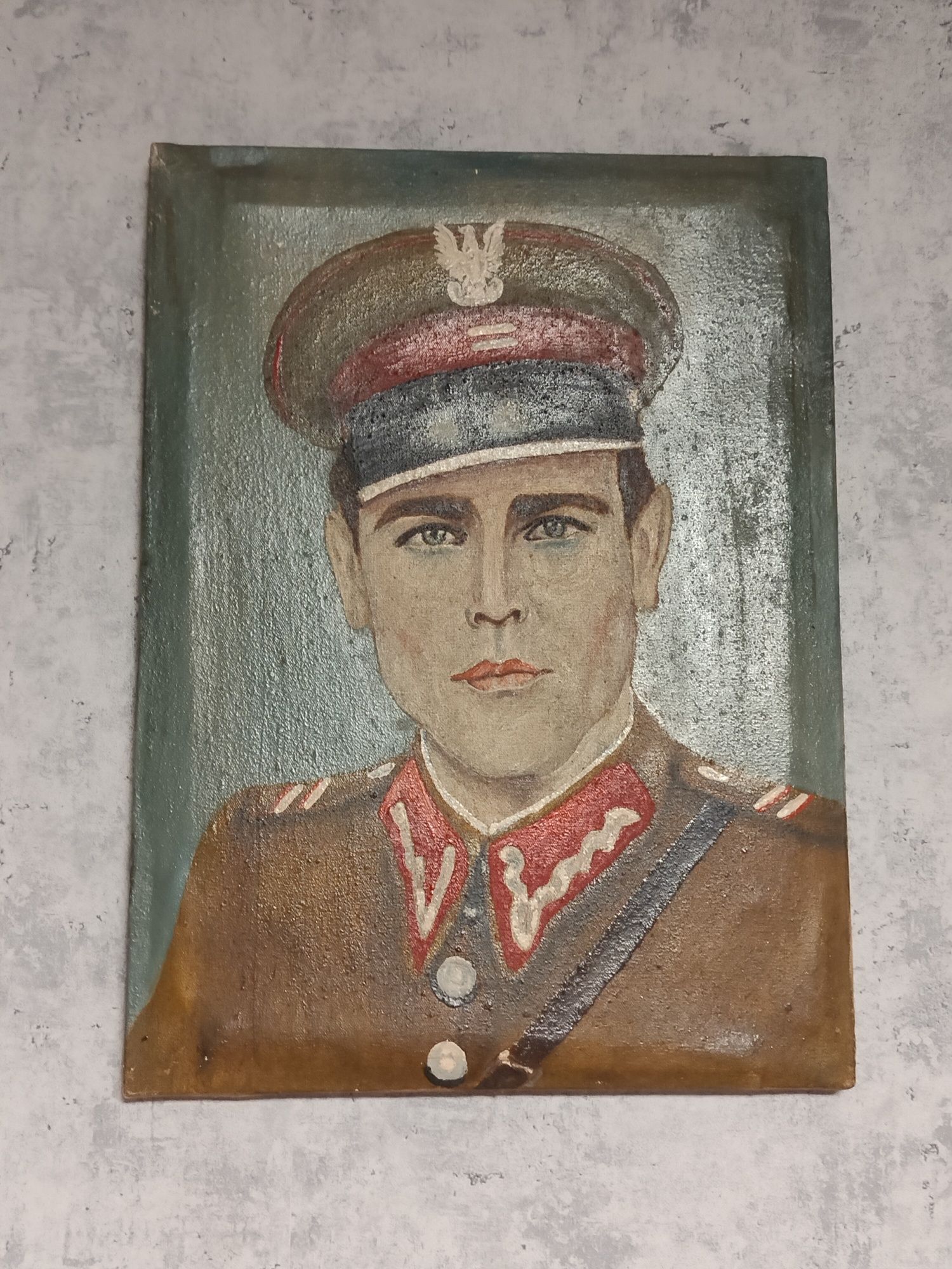 ręcznie malowany portret żołnierza