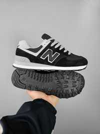 Кросівки New Balance 574 Black чорні з білим