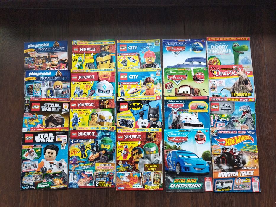 Gazetki, czasopisma, Lego Ninjago, Cars, Playmobil, Lego City