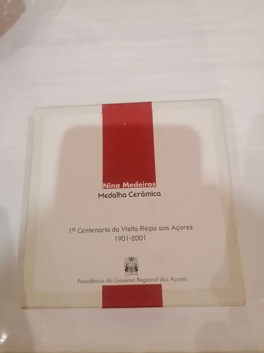 Medalha cerâmica - Visita Régia aos Açores
