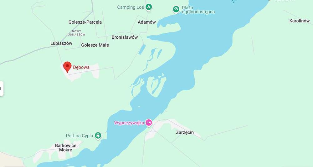 Działka budowlana Lubiaszów Nowy, blisko Zalew Sulejowski