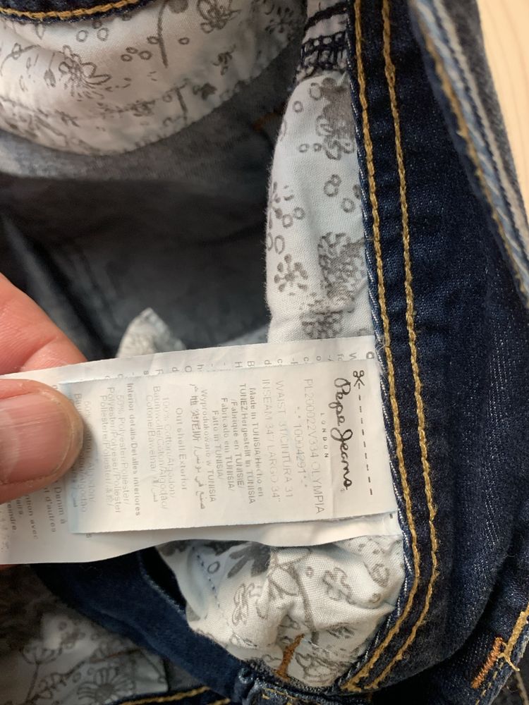 Pepe Jeans 31x34. Proste luźne. Miękki jeans. Biodrówki