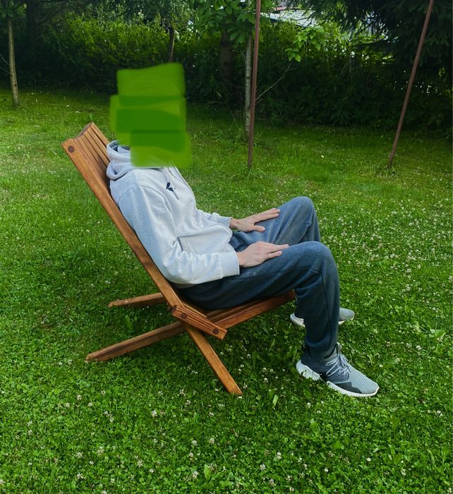 Ultrawygodne Krzesło ogrodowe skladany fotel leżak ogrodowy