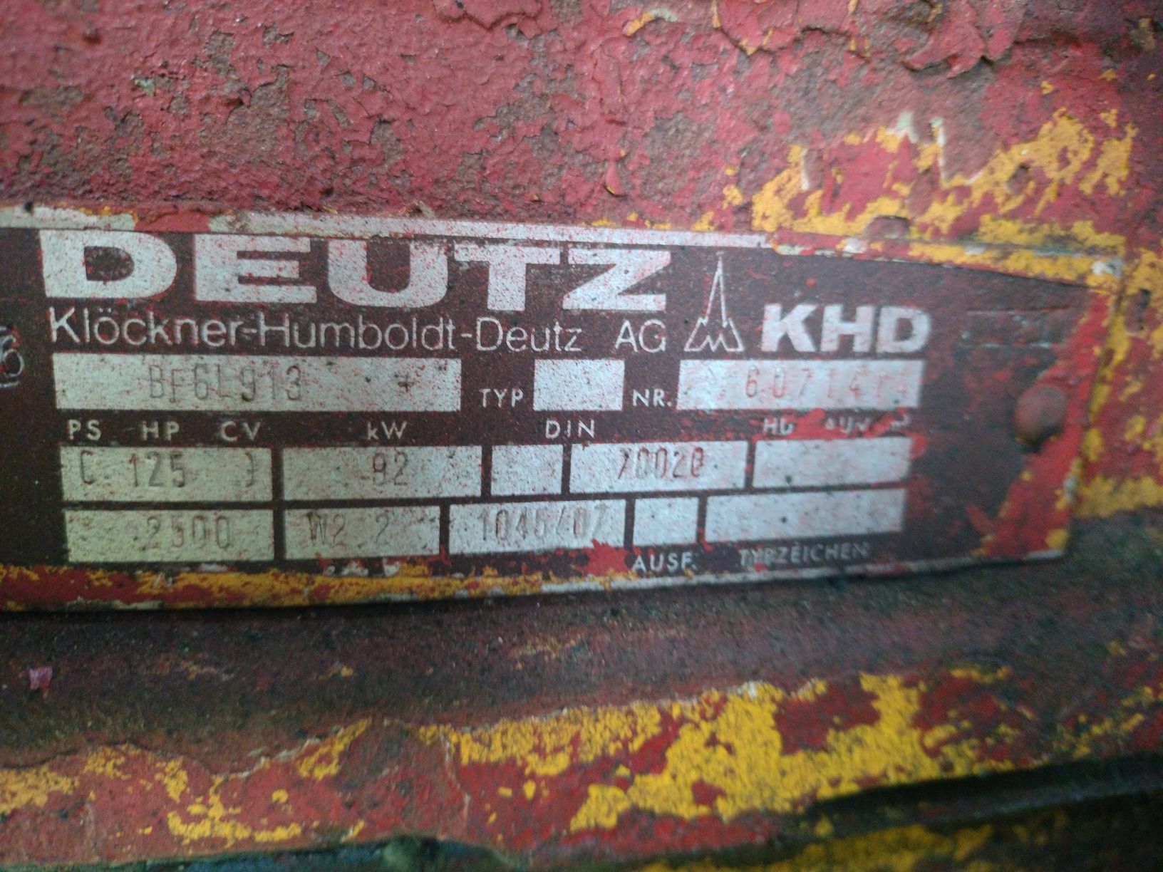 Silnik Deutz BF6L913  92 kW Turbo