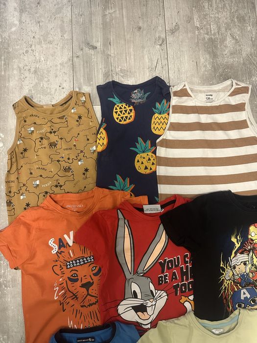 Zestaw koszulek chłopięcych 128