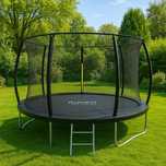 Trampolina ogrodowa premium 252 cm bezpieczna siatka mocna dla dzieci