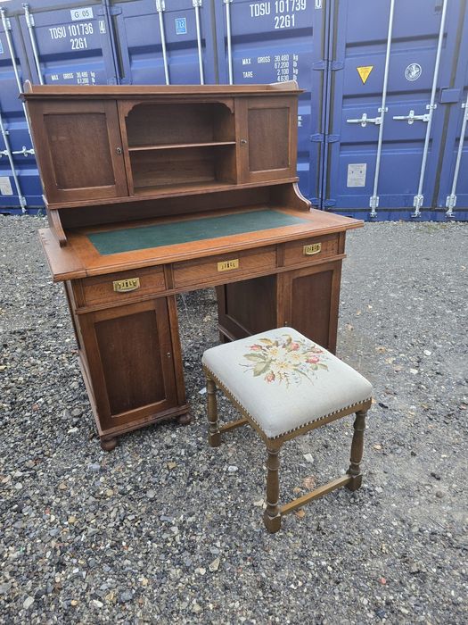 Biurko z nadstawką, klasyczny styl vintage, solidne drewno