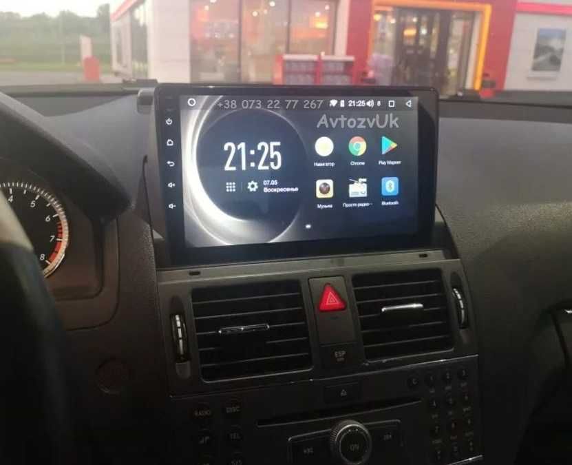 Магнитола w204 MERCEDES BENZ C GPS 2 din TV Дисплей CarPlay Android 14