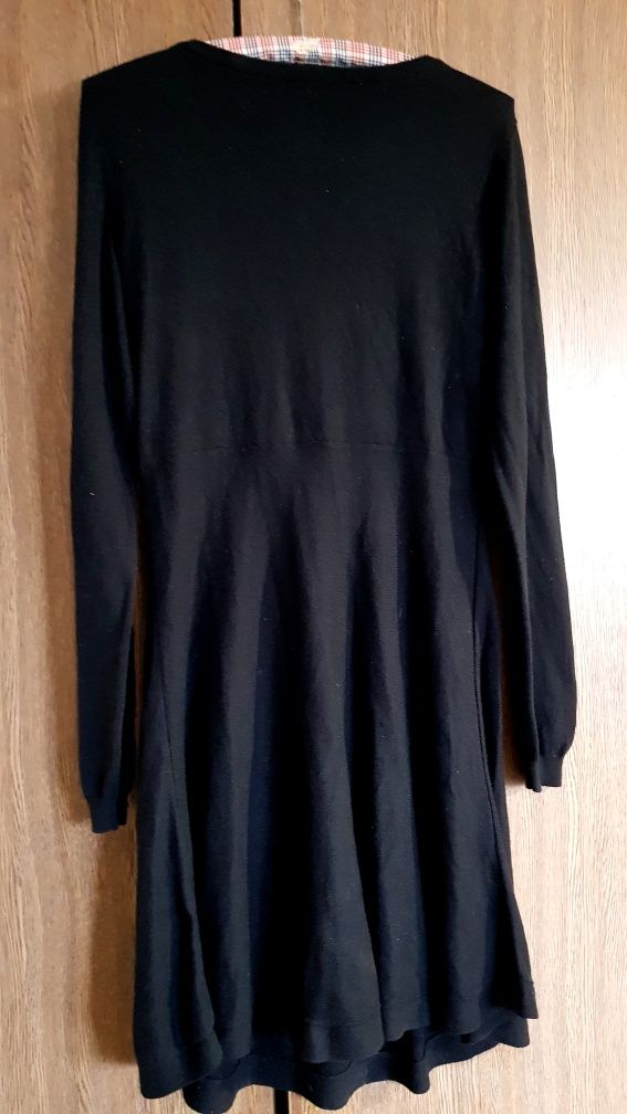 Sukienka sweterkowa dzianina czarna angora wiskoza H&M  S M