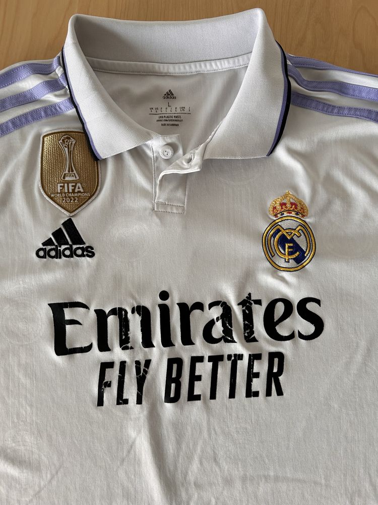 Koszulka Real Madryt domowa sezon 22/23 Adidas rozmiar L t-shirt polo