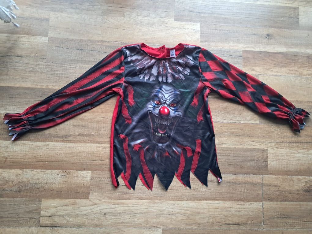 Clown 134 140 przebranie 9 10 joker klaun haloween karnawał bal