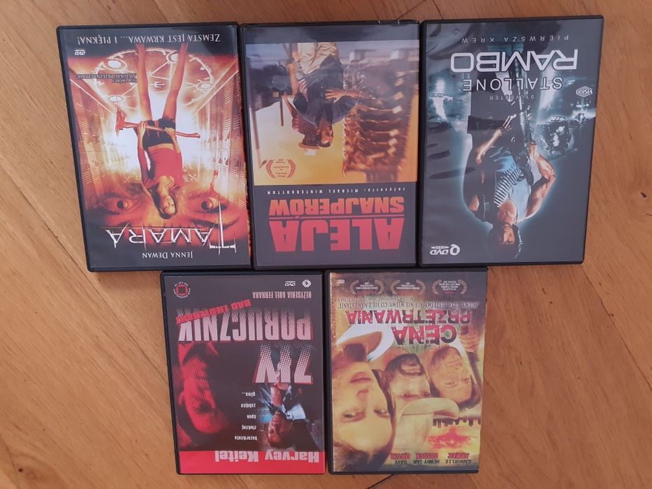 Zestaw filmów na DVD różne rodzaje Rambo