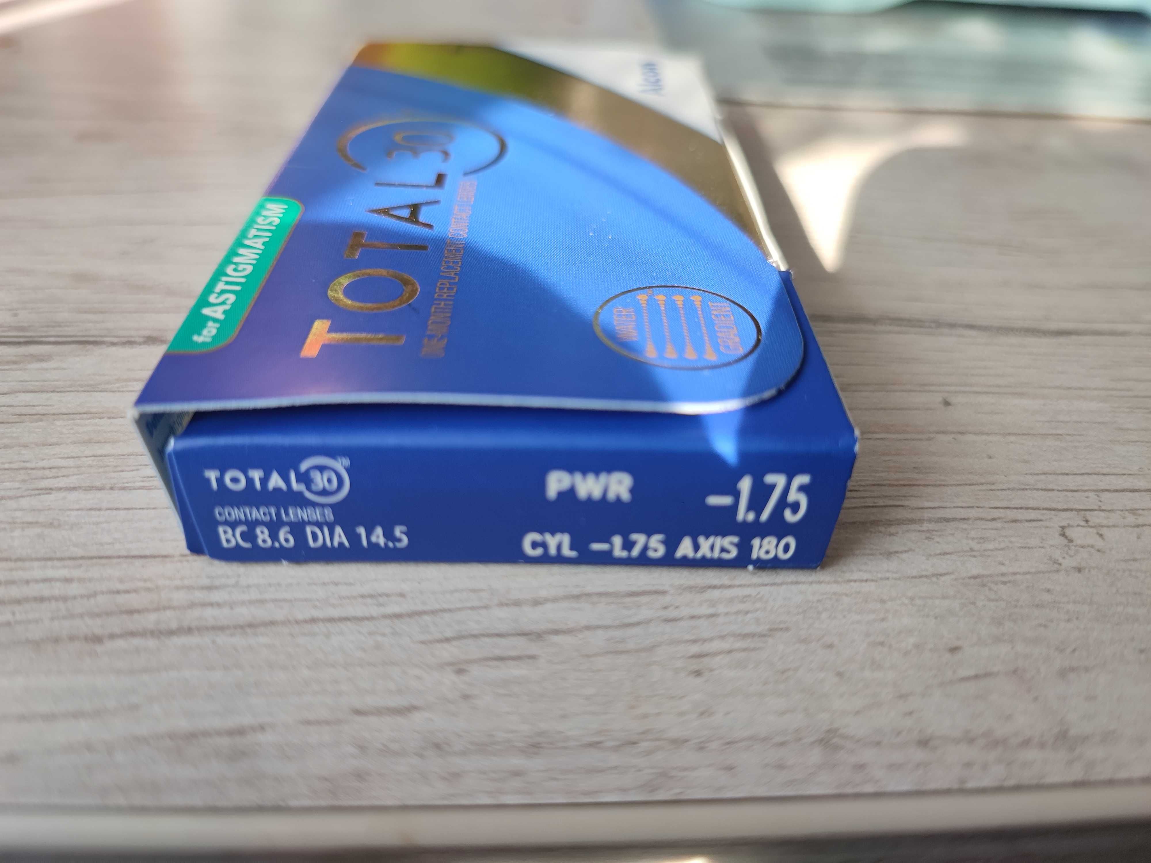 Alcon soczewki kontaktowe total 30 for astigmatism -1,75