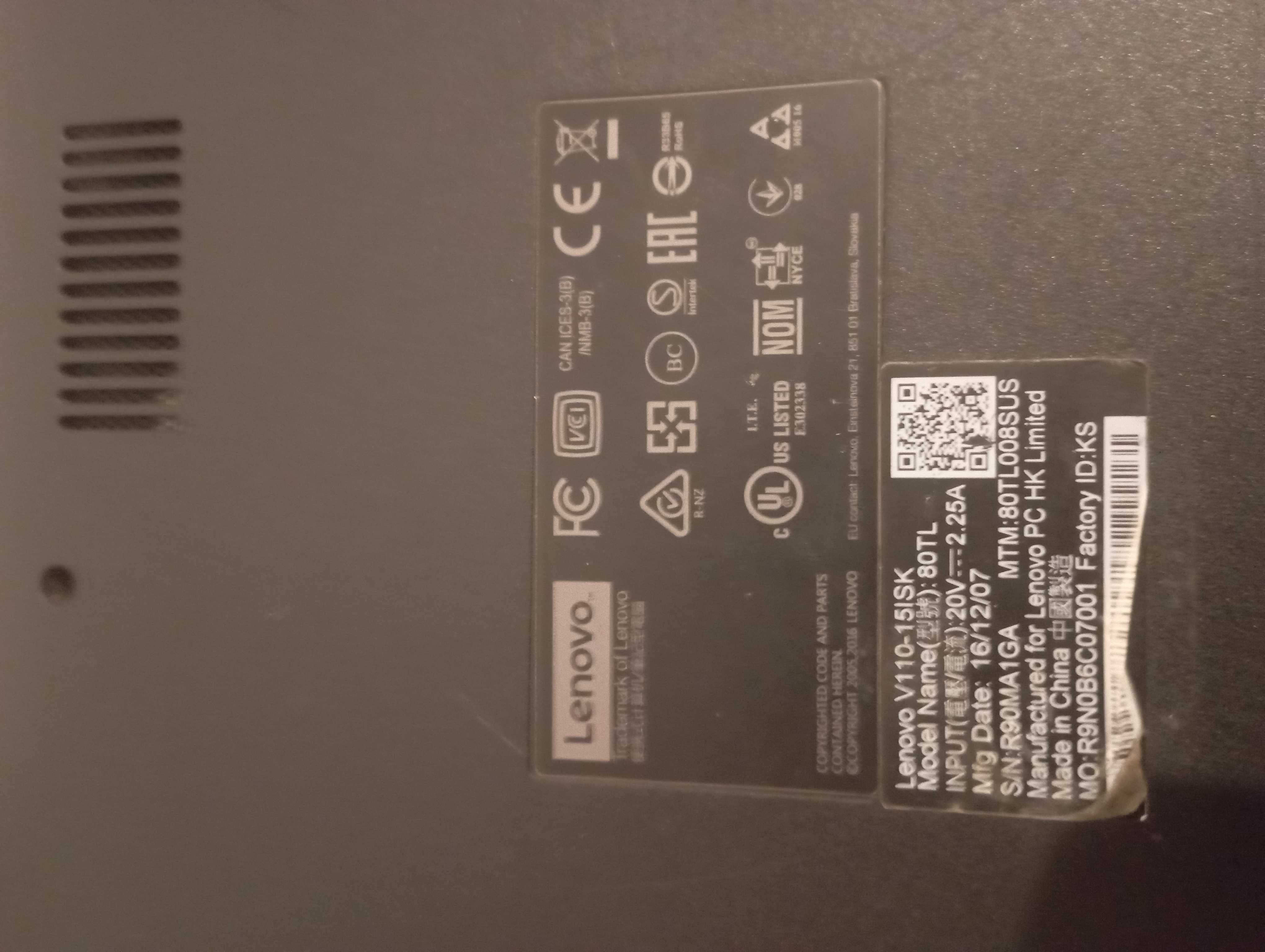 Laptop lenovo V110-15ISK 8gb ramu ddr4 dysk SSD 512gb
